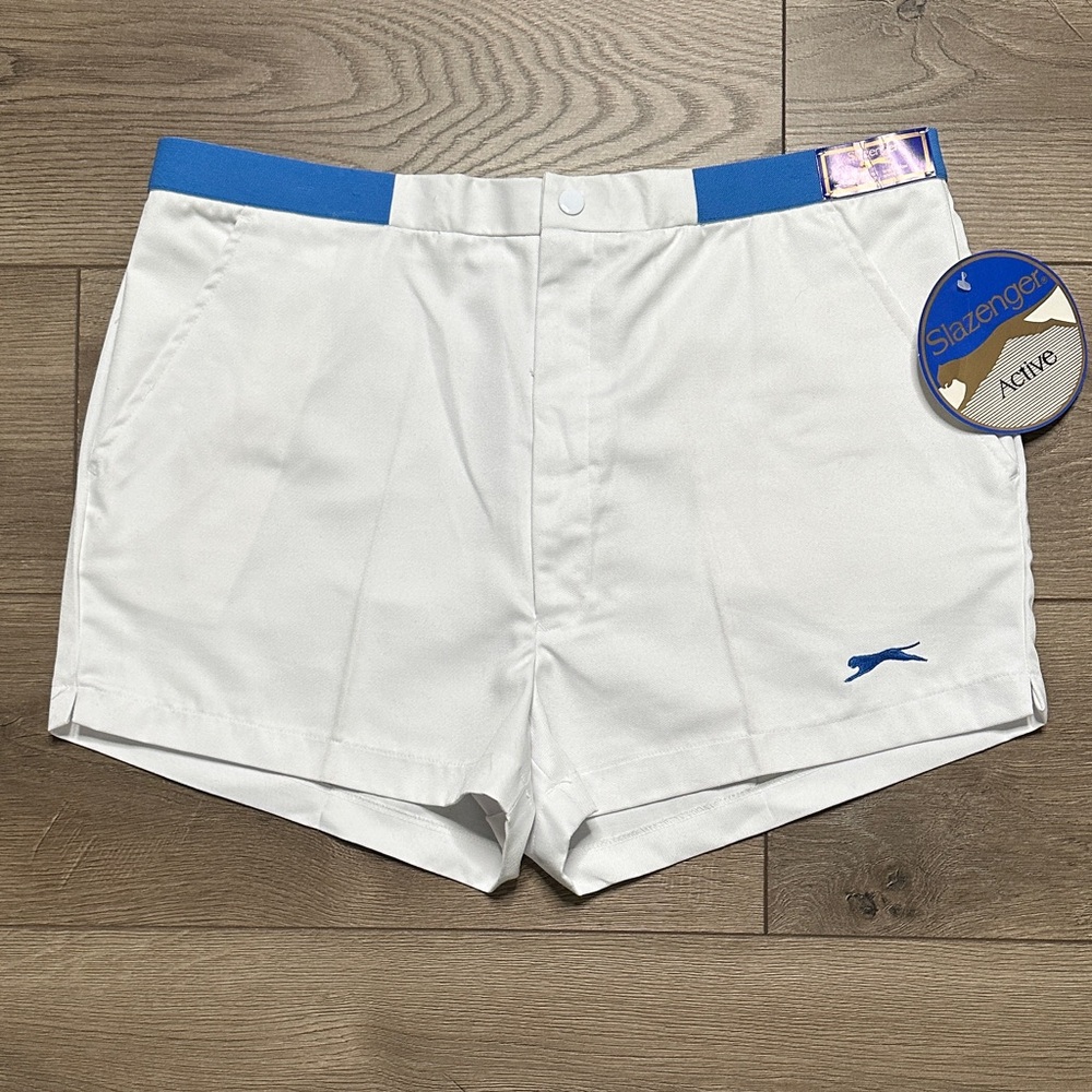 Slazenger Vintage 3” Tennis Shorts Retro Preppy White Size 38‎
